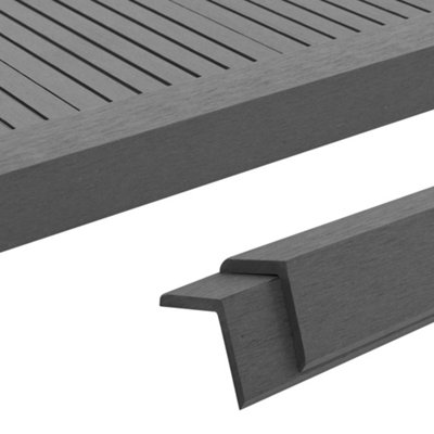 Vidaxl 5 Pcs Decking Angle Trims Wpc 170 Cm Grey