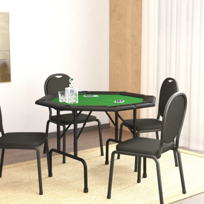 Table de poker pliable pour 10 joueurs - vidaXL - accoudoir en cuir