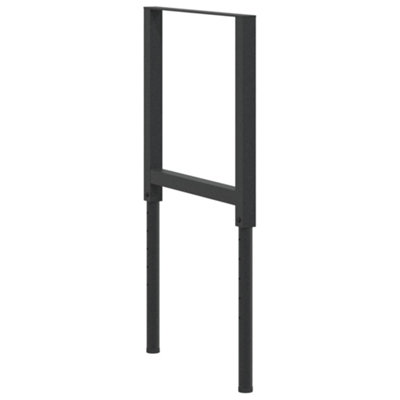 Vidaxl Adjustable Work Bench Frames 2 Pcs Metal 55x(69-95.5) Cm Black