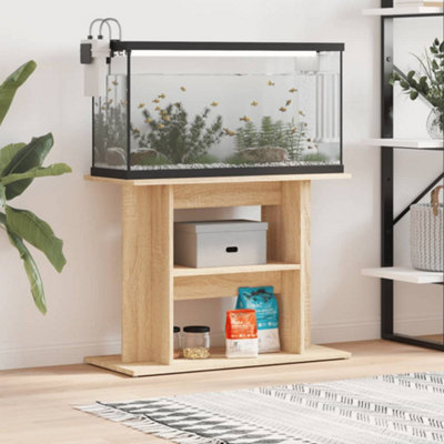 vidaXL Aquariumstandaard 120x40x60 cm bewerkt hout artisanaal
