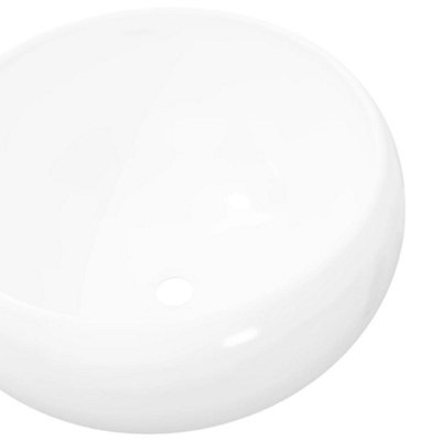 Vidaxl Basin Round Ceramic White 40x15 Cm