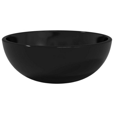 Vidaxl Basin Tempered Glass 30x12 Cm Black