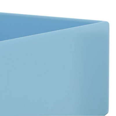 Vidaxl Bathroom Sink With Overflow Ceramic Light Blue