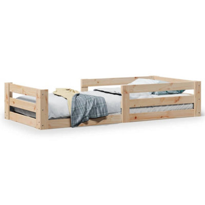 Vidaxl Bed Frame Without Mattress 90x190 Cm Single Solid Wood Pine