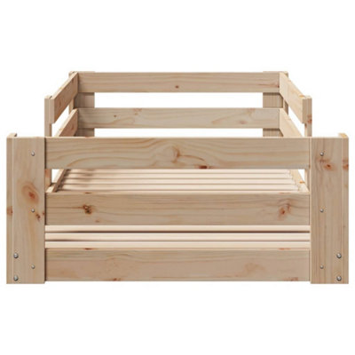 Vidaxl Bed Frame Without Mattress 90x190 Cm Single Solid Wood Pine