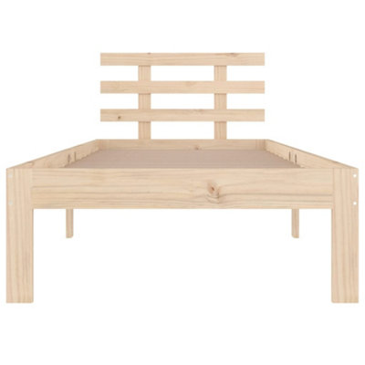 VidaXL Bedframe Wit 140x190 cm, Boxspring, Bedbodem, Slaapkamermeubel, Stapelbed, Twijfelaar, Hoogslaper, 2 Persoonsbed