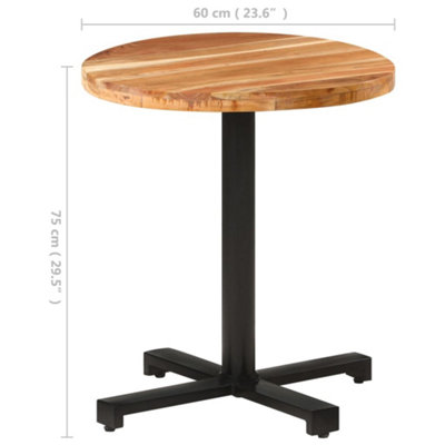 Vidaxl Bistro Table Round 70x75 Cm Solid Acacia Wood