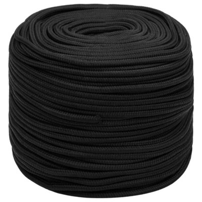 Vidaxl Boat Rope Full Black 10 Mm 100 M Polypropylene Boat Ropes