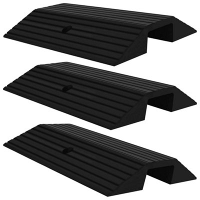 Vidaxl Bridge Threshold Ramps 3 Pcs 49x40x8 Cm Rubber Threshold Ramps