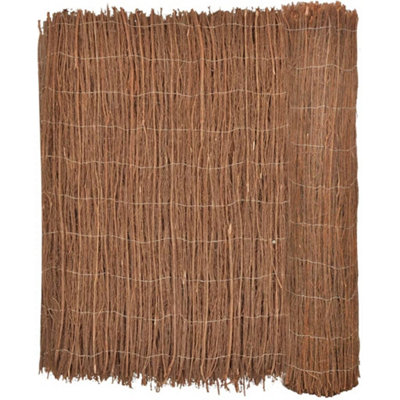 vidaXL Brushwood Fence 400x100 cm