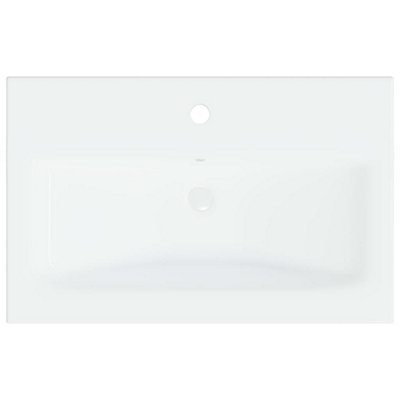 Vidaxl Built-in Basin With Faucet 61x39x18 Cm Ceramic White