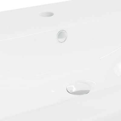Vidaxl Built-in Basin With Faucet 61x39x18 Cm Ceramic White