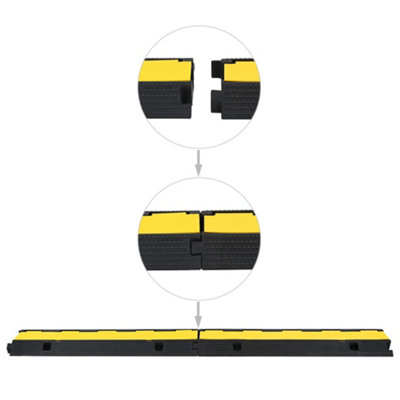 Vidaxl Cable Protector Ramp 1 Channel Rubber 100 Cm Cable Protector Ramps