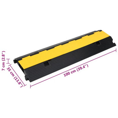 Heavy Duty 5-Channel Cable Protector Ramp - ADA Compliant