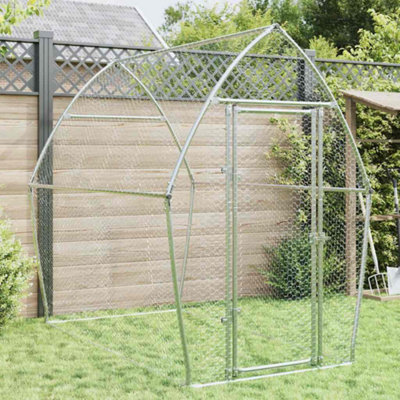 Vidaxl Chicken Cage Silver 200x105x182 Cm Galvanised Steel