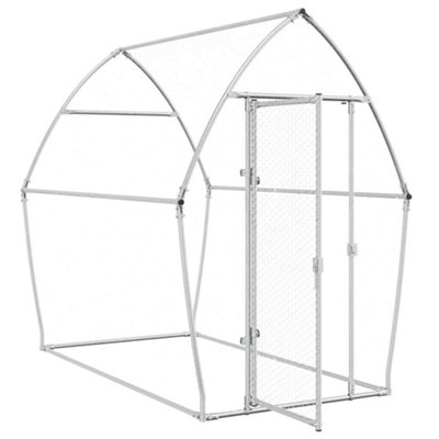 Vidaxl Chicken Cage Silver 200x105x182 Cm Galvanised Steel
