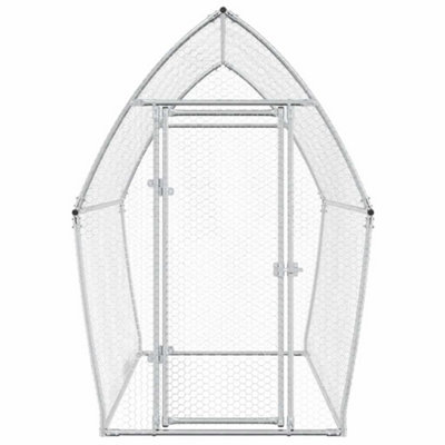 Vidaxl Chicken Cage Silver 200x105x182 Cm Galvanised Steel