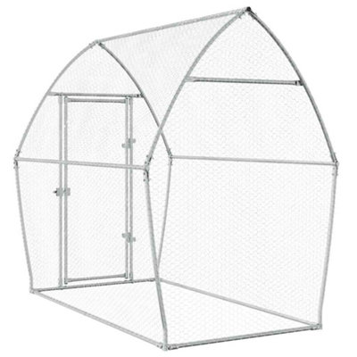 Vidaxl Chicken Cage Silver 200x105x182 Cm Galvanised Steel