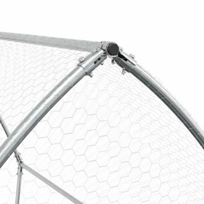 Vidaxl Chicken Cage Silver 200x105x182 Cm Galvanised Steel