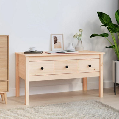 vidaXL Coffee Table 102x49x55 cm Solid Wood Pine