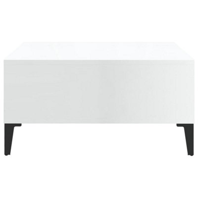 Vidaxl Coffee Table High Gloss White 60x60x30 Cm Engineered Wood