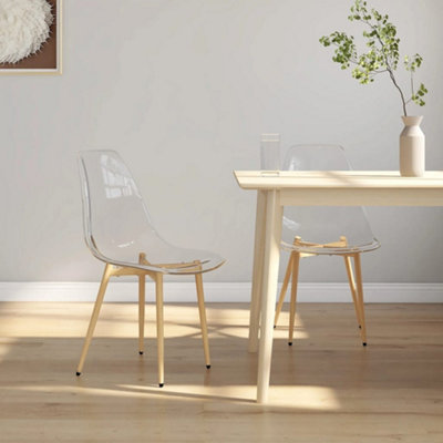 vidaXL Dining Chairs 2 pcs Transparent PET