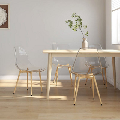 vidaXL Dining Chairs 4 pcs Transparent PET