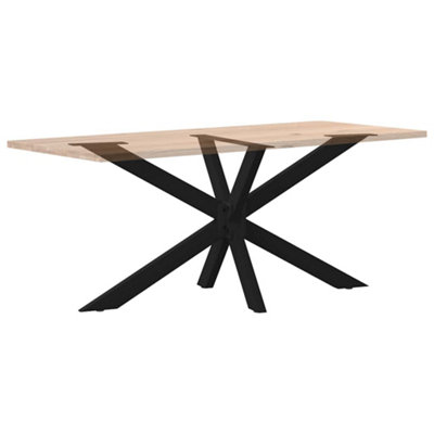 Vidaxl Dining Table Leg Spider Shape Black 150x78x(72-73) Cm Steel Dining Table Legs