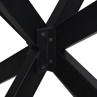 Vidaxl Dining Table Leg Spider Shape Black 150x78x(72-73) Cm Steel Dining Table Legs