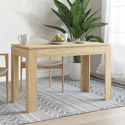 vidaXL Eettafel 140x75cm - Grijs Sonoma Eiken