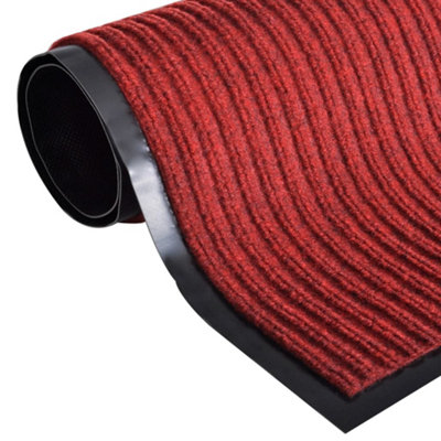 VIDAXL DOOR MAT RED 117X220 CM PVC