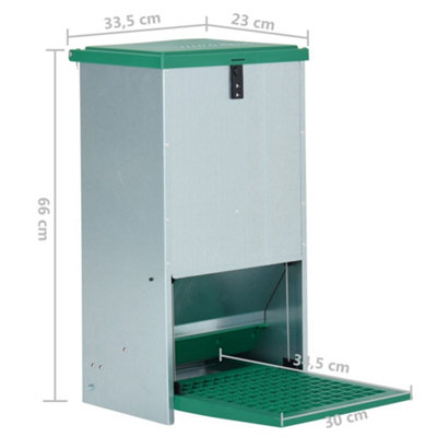 vidaXL Feedomatic Automatic Poultry Feeder with Treadle 20 kg - 8