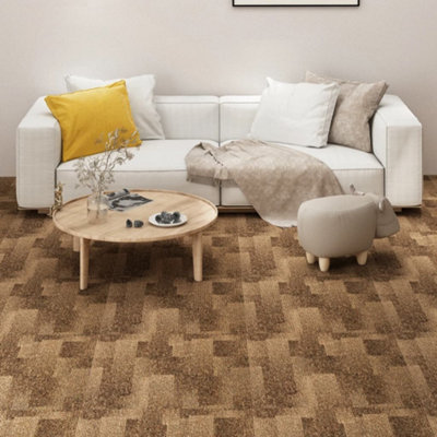 Vidaxl Floor Carpet Tiles 20 Pcs 5 M² Brown Carpet Floor Tiles