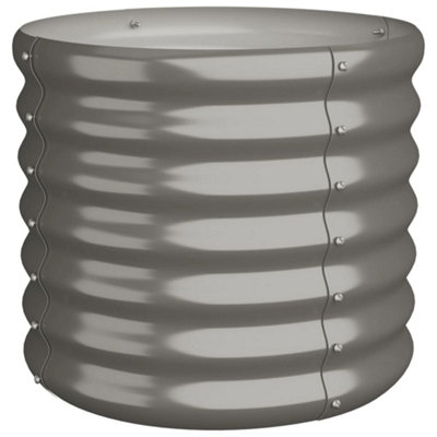 vidaXL Garden Planter Powder-coated Steel 40x40x36 cm Grey