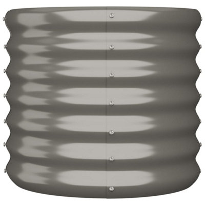 vidaXL Garden Planter Powder-coated Steel 40x40x36 cm Grey