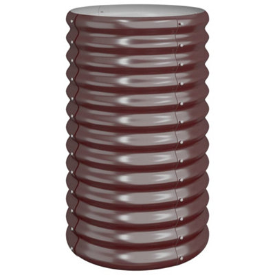 vidaXL Garden Planter Powder-coated Steel 40x40x68 cm Brown