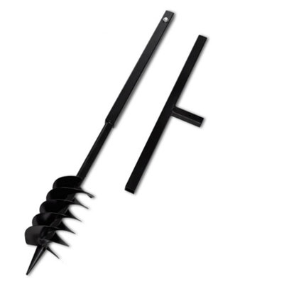vidaXL Ground Drill with Handle 120 mm with Extension Tube 5 m Steel