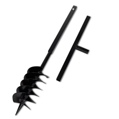 vidaXL Ground Drill with Handle 150 mm with Extension Tube 5 m Steel