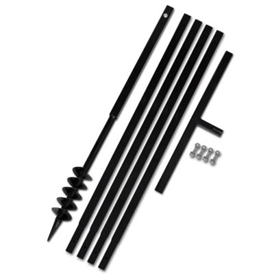 vidaXL Ground Drill with Handle 80 mm with Extension Tube 5 m Steel