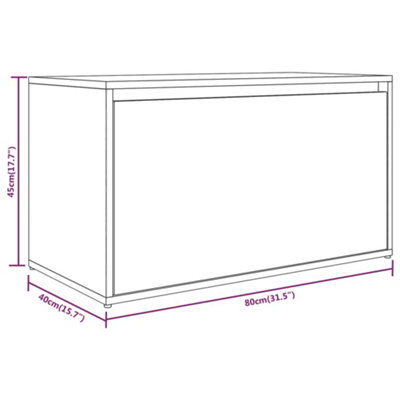 Vidaxl Hall Bench 80x40x45 Cm Grey Sonoma Engineered Wood Hall Benches