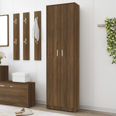 ウォールナット Vidaxl Hallway Wardrobe Brown Oak 55x25x189 Cm Engineered Wood