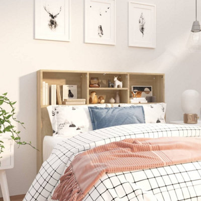 vidaXL Hoofdbordkast 160x19x103,5 cm wit