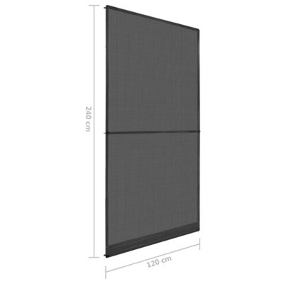 VIDAXL HINGED INSECT SCREEN FOR DOORS ANTHRACITE 120X240 CM DOOR SCREENS