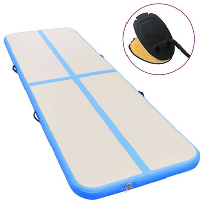 Vidaxl Inflatable Gymnastics Mat With Pump 500x100x10 Cm Pvc Blue