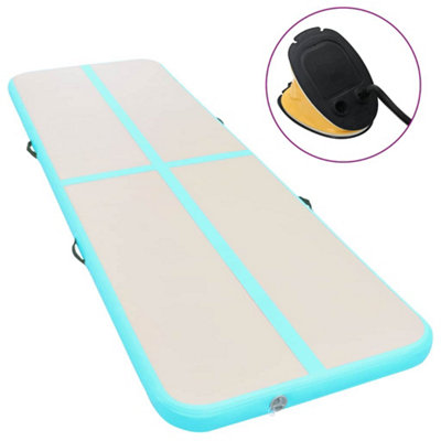 Vidaxl Inflatable Gymnastics Mat With Pump 700x100x10 Cm Pvc Green