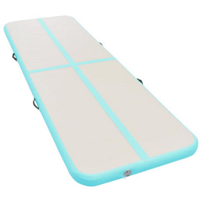 Vidaxl Inflatable Gymnastics Mat With Pump 700x100x10 Cm Pvc Green