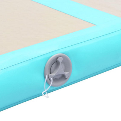 Vidaxl Inflatable Gymnastics Mat With Pump 700x100x10 Cm Pvc Green