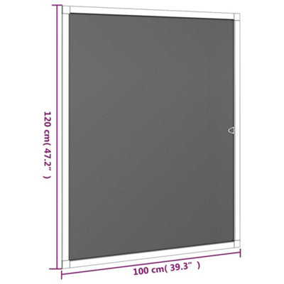 Vidaxl Insect Screen For Windows Brown 100x120 Cm
