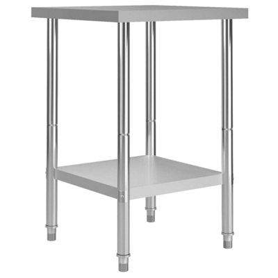 Vidaxl Kitchen Work Table 60x60x85 Cm Stainless Steel Work Tables
