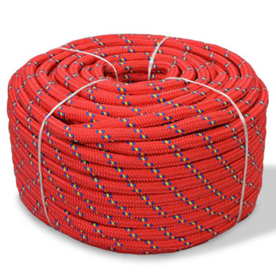 Vidaxl Marine Rope Polypropylene 8 Mm 100 M Red Ropes